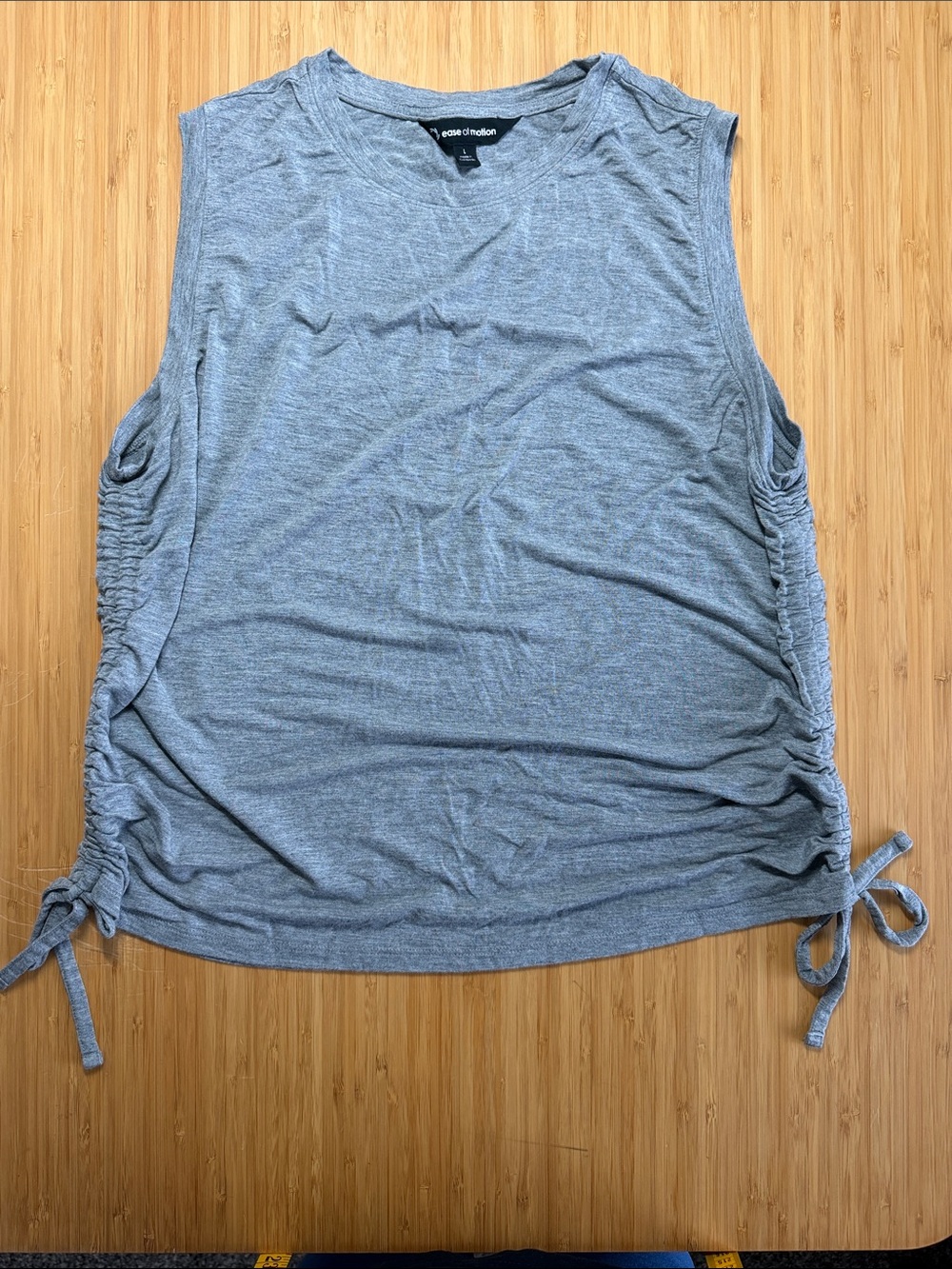 Casual Side-Tie Sleeveless Tank - Light Gray